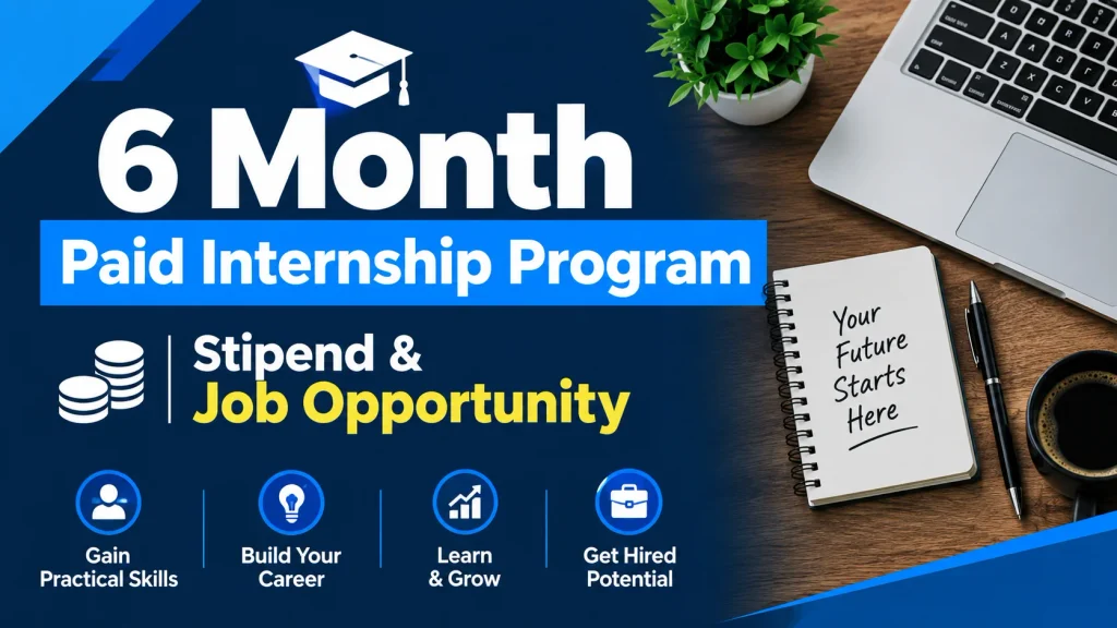 6 Month Paid Internship Program 2026 Stipend & Job Opportunity