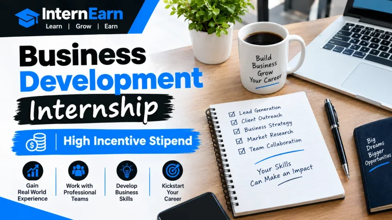Business Development Internship 2026 High Incentive Stipend