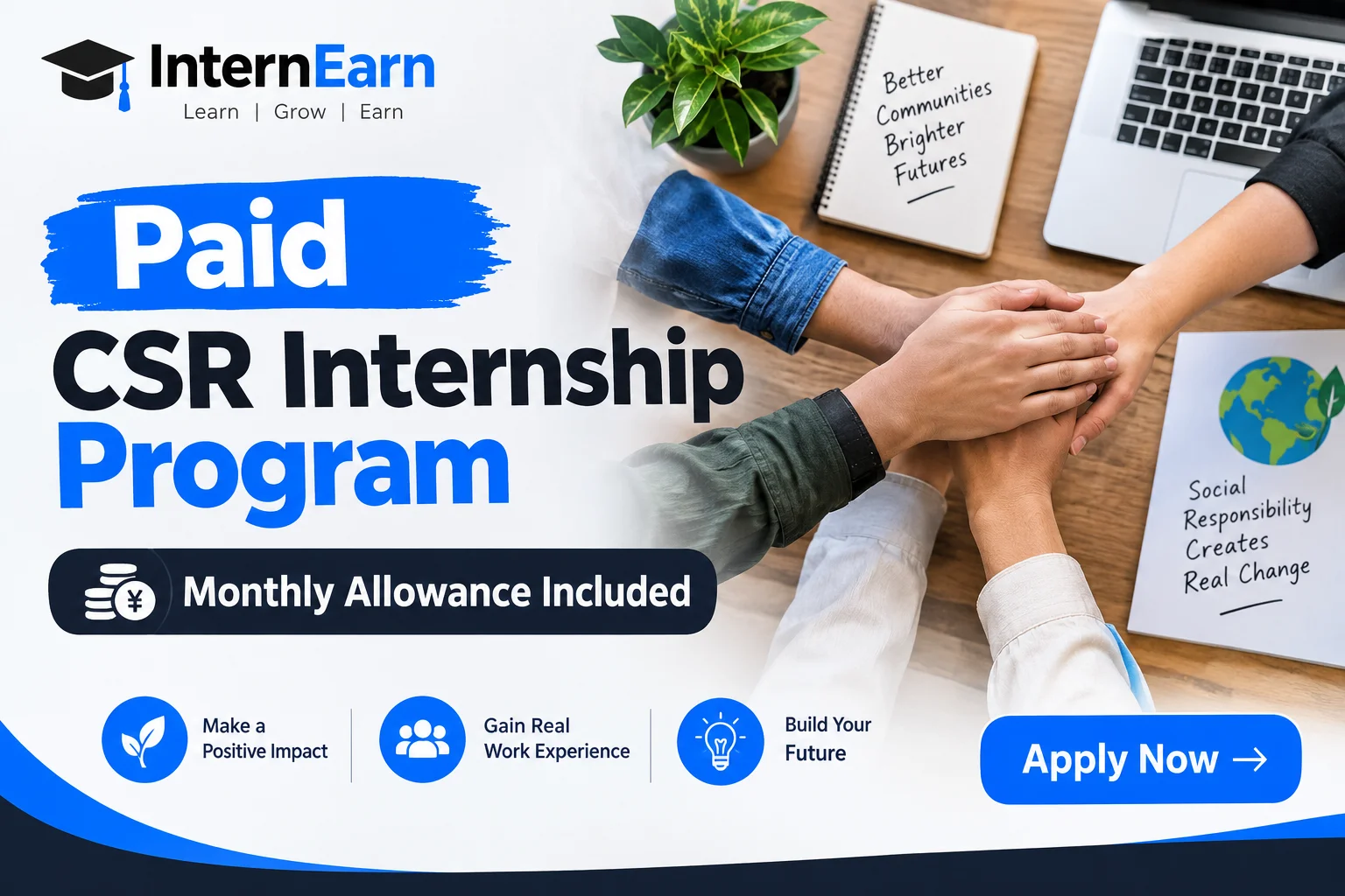 Paid CSR Internship Program 2026 Monthly Allowance Included