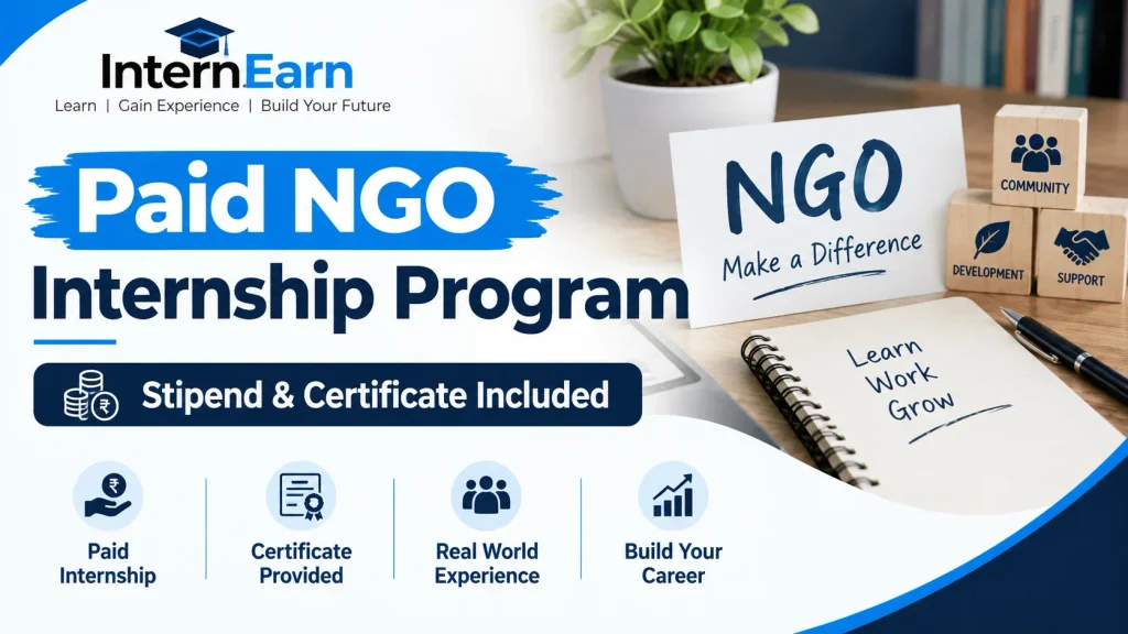 Paid NGO Internship Program 2026 Stipend & Certificate Included