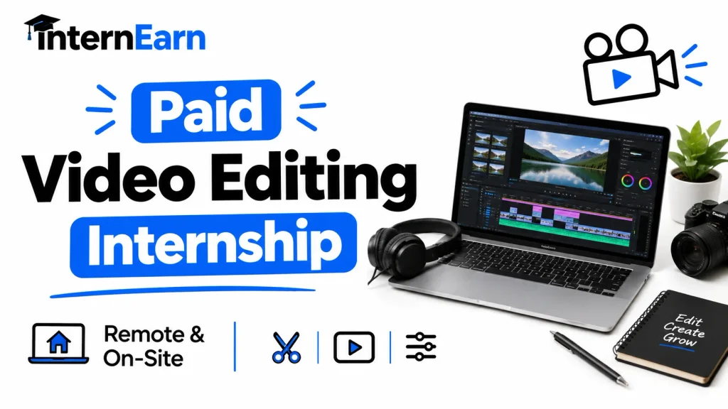 Paid Video Editing Internship 2026 Remote & On-Site