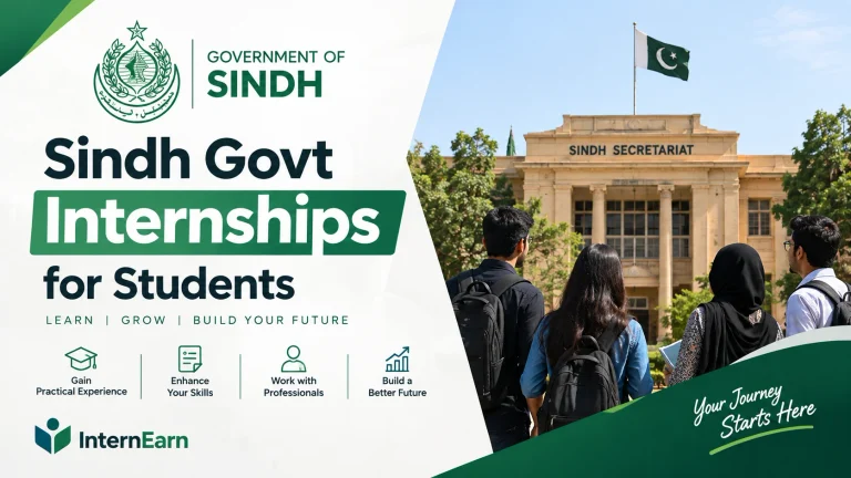 Sindh Govt Internships for Students 2026 InternEarn