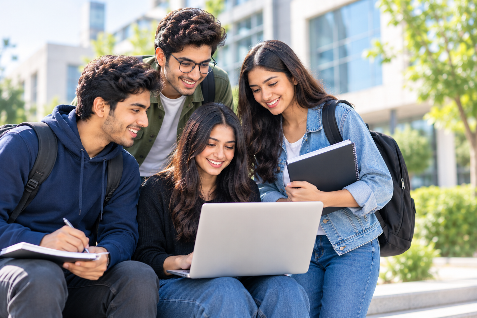 Students exploring internship opportunities
