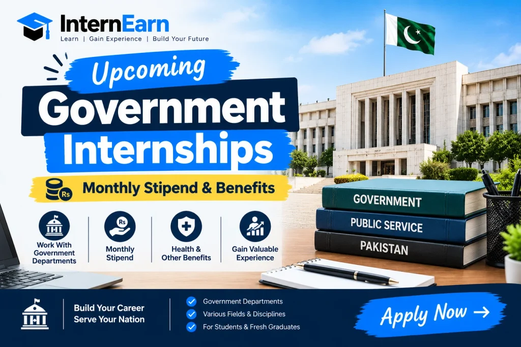 Upcoming Government Internships 2026 Monthly Stipend & Benefits