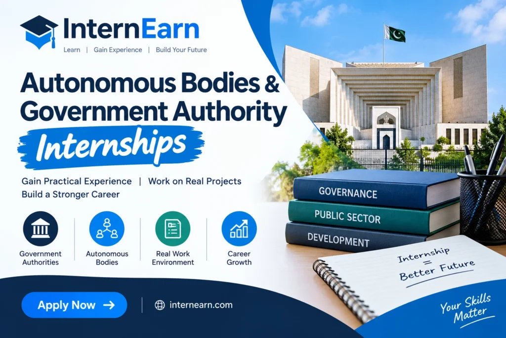 Autonomous Bodies & Government Authority Internships 2026  InternEarn