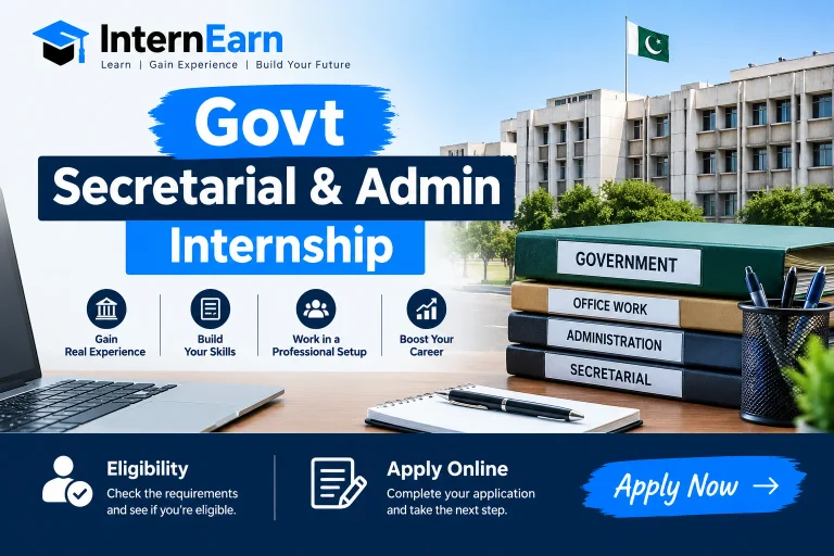 Govt Secretarial & Admin Internship 2026 Eligibility and Apply Online
