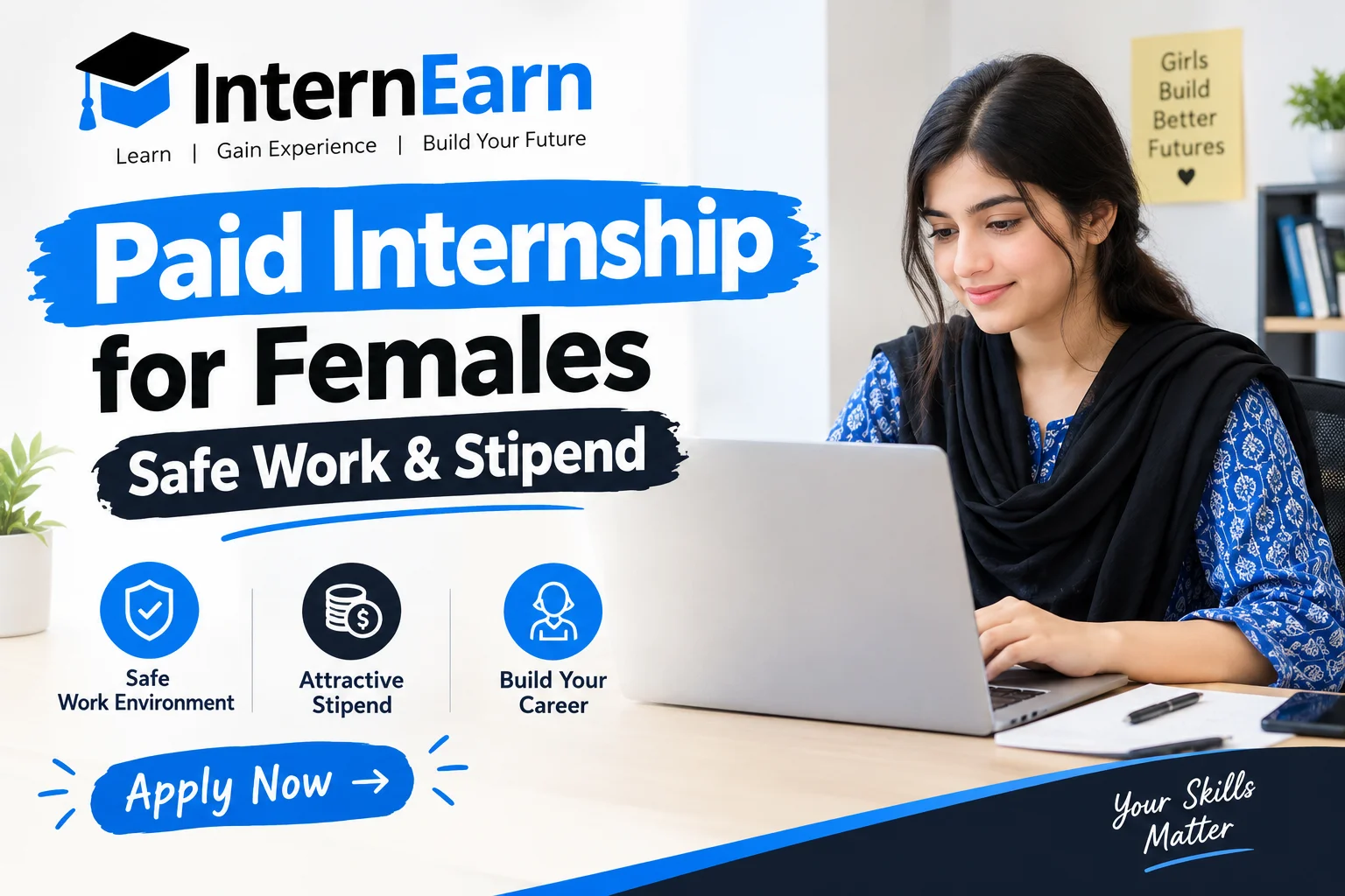 Paid Internship for Females 2026 Safe Work & Stipend