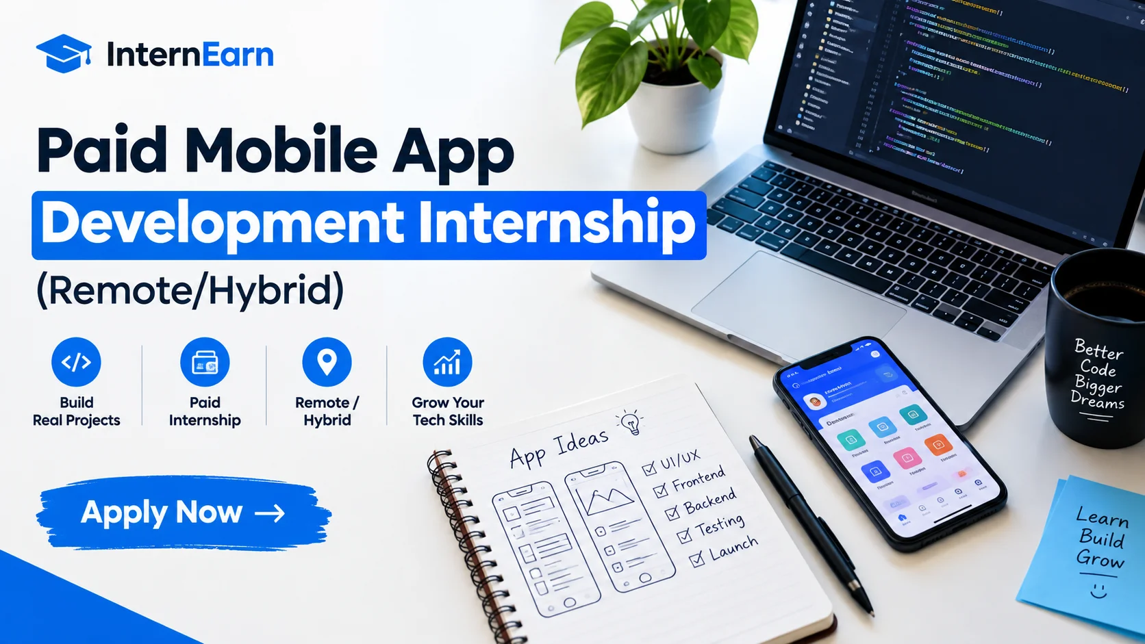 Paid Mobile App Development Internship 2026 (Remote/Hybrid)