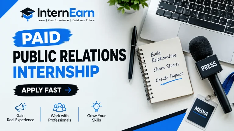 Paid Public Relations Internship 2026 Apply Fast