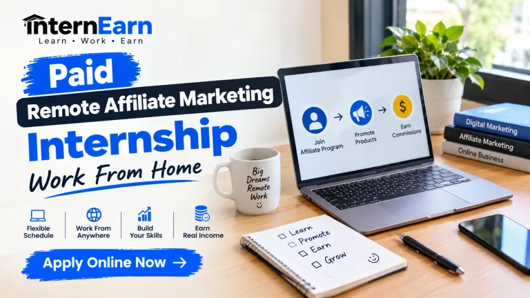 Paid Remote Affiliate Marketing Internship 2026 Work From Home