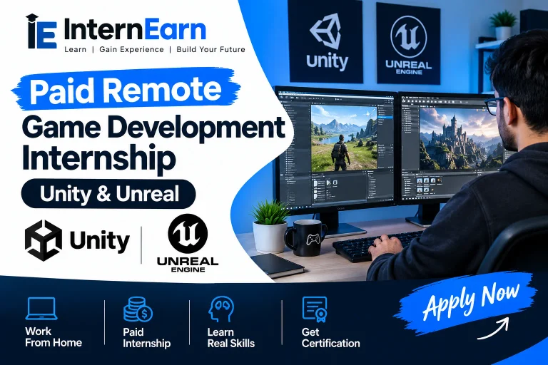Paid Remote Game Development Internship 2026 Unity & Unreal