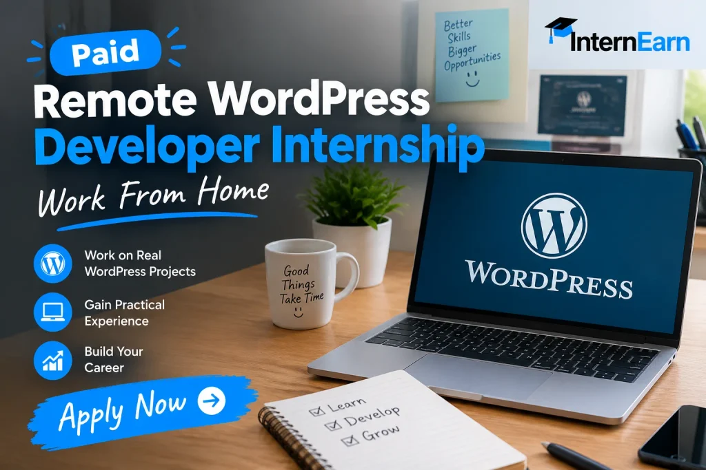 Paid Remote WordPress Developer Internship 2026 Work From Home