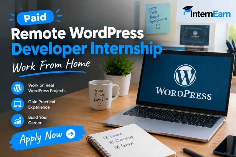 Paid Remote WordPress Developer Internship 2026 Work From Home