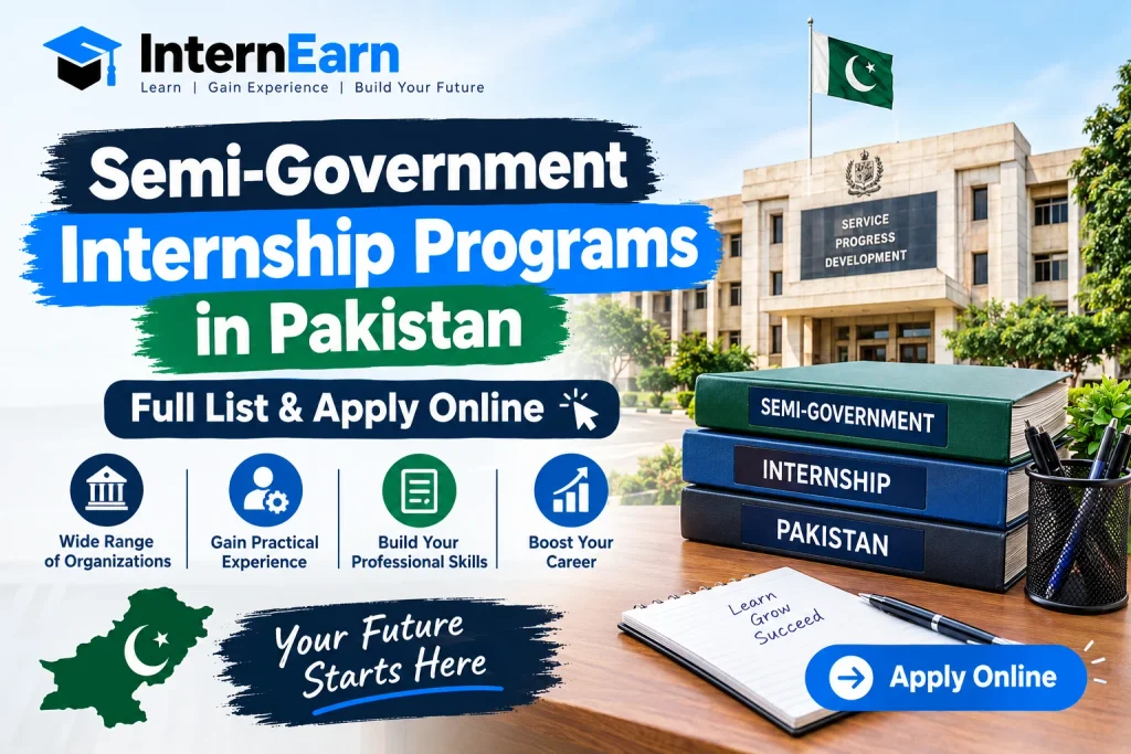 Semi-Government Internship Programs in Pakistan 2026 Full List & Apply Online