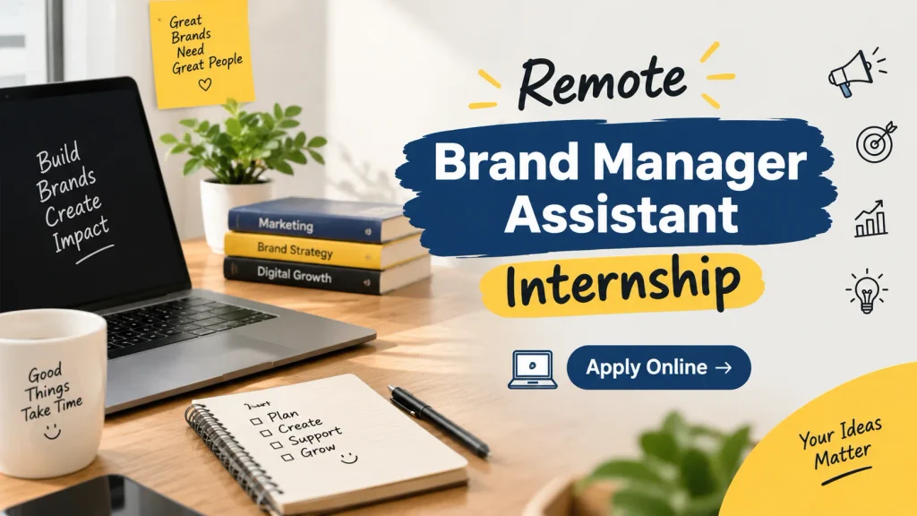 Remote Brand Manager Assistant Internship 2026 Apply Online
