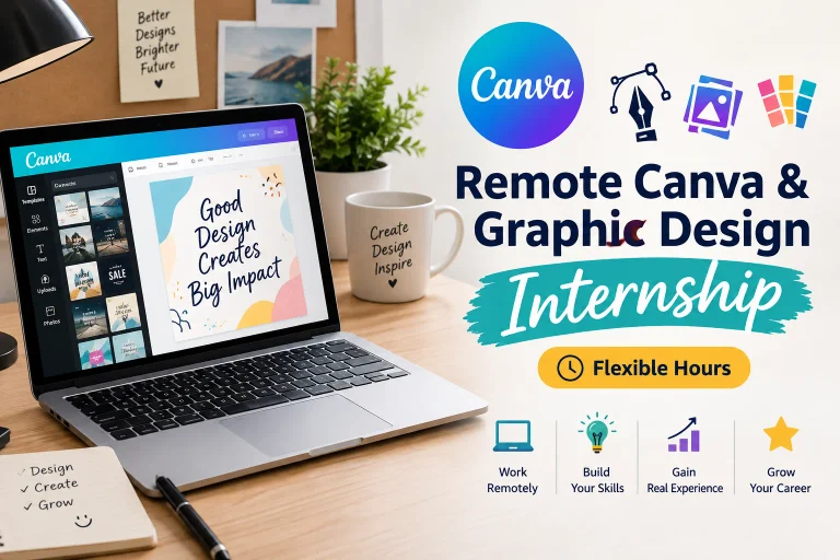 Remote Canva & Graphic Design Internship 2026 Flexible Hours