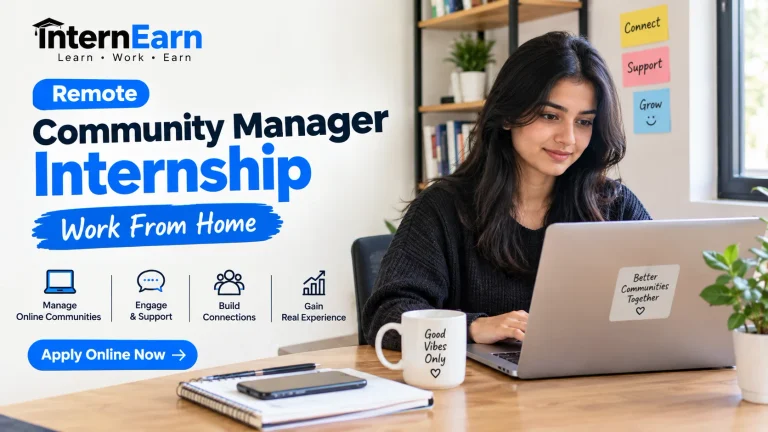 Remote Community Manager Internship 2026 Work From Home