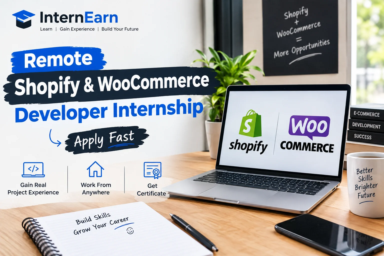 Remote Shopify & WooCommerce Developer Internship 2026 Apply Fast